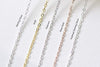 3.3ft Sterling Silver Flat Oval Cable Chain Silver/Platinum/Gold/Rose Gold