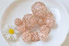 10 pcs Rose Gold Iron Hollow Wire Knots Ball Beads 10mm/12mm/18mm