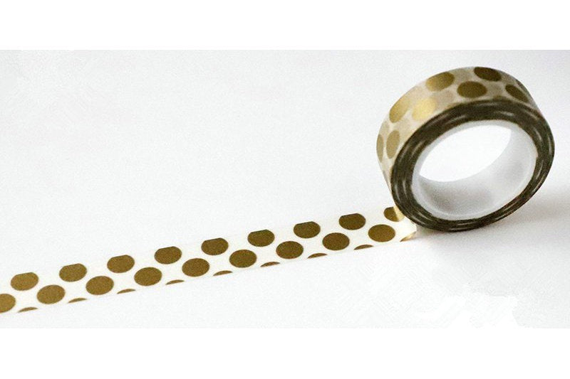 Polka Dots Adhesive Washi Tape 15mm Wide x 10M Roll A12145