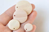 10 pcs Unfinished Round Wood Chips Pendants Beads Findings