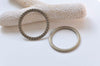 Antique Bronze/Silver Round Circle Dot Pattern Rings 29mm Set of 20