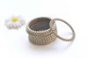 Antique Bronze/Silver Round Circle Dot Pattern Rings 29mm Set of 20