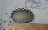 10 pcs Antique Bronze Pendant Tray Oval Base Bezel Settings