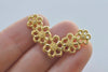 20 pcs Shiny Gold V Shaped Five Flower Connectors Charms 20x33mm A7158