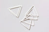 50 pcs Raw Brass/Gold/Antique Bronze/Silver Seamless Triangle Charms 15mm/17mm/20mm/24mm/29mm
