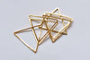 50 pcs Raw Brass/Gold/Antique Bronze/Silver Seamless Triangle Charms 15mm/17mm/20mm/24mm/29mm