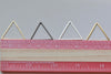 50 pcs Raw Brass/Gold/Antique Bronze/Silver Seamless Triangle Charms 15mm/17mm/20mm/24mm/29mm
