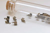 Fold Over Crimp Head Clasps Antique Bronze Cord Ends 3.5x6mm Set of 100 A3071