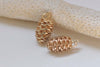 4 pcs Champagne Gold Plated Brass Acorns Pinecone Pendants Charms 8x10x19mm A5263