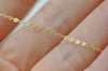 3.3ft Sterling Silver Flat Oval Cable Chain Silver/Platinum/Gold/Rose Gold