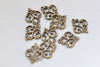 Antique Bronze Fancy Flower Charms 13x16mm Set of 20 A1000