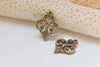 Antique Bronze Fancy Flower Charms 13x16mm Set of 20 A1000