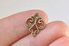 Antique Bronze Fancy Flower Charms 13x16mm Set of 20 A1000