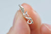 Silver/Champagne Gold Four Petal Butterfly Flower Charms With Back Loop Set of 6