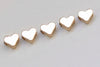Tiny Blank Heart Spacer Beads Anti Tarnish 24K Champagne Gold Charms 4.5x5mm/6x7mm