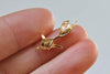 10 pcs 24K Gold High Heel Shoes Lady Floral Sandals Charms Pendants 7x20mm A4986
