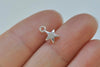 Platinum Blank Star Charms 7x10mm Set of 10 A4879