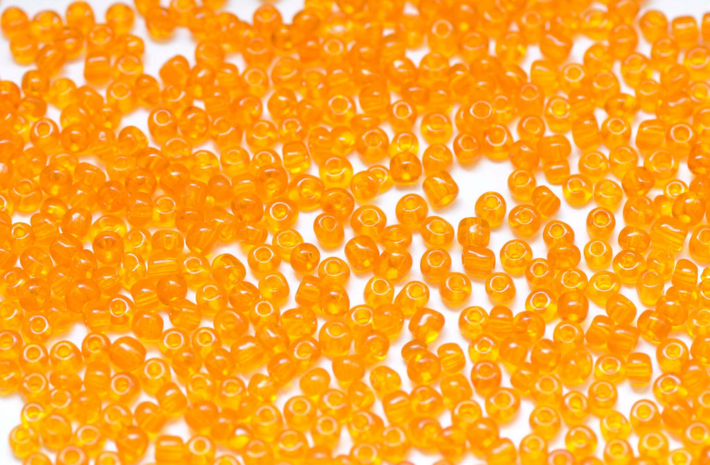 700 pcs Orange Irregular Glass Loose Seed Beads 4mm A8416