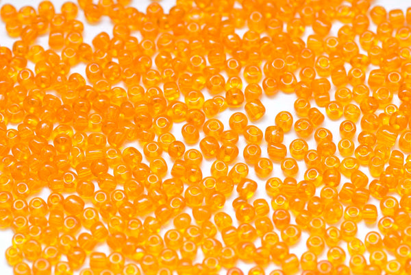 700 pcs Orange Irregular Glass Loose Seed Beads 4mm A8416