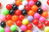 Acrylic Mixed Solid Color Round Beads Size 12mm Set of 50 A2408