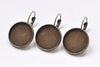 10 pcs Antique Bronze Base Bezel Setting French Earwire Findings
