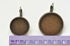 10 pcs Antique Bronze Base Bezel Setting French Earwire Findings