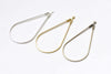 20 pcs Bronze/Silver/Gold Openable Earwire Teardrop Earring Hoops 23x45mm