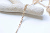 16ft (5m) of Light Gold Tone Steel Curb Chain Link Size 2.8mm A409