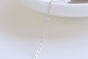 3.3 ft (1m) 925 Polished Sterling Silver Flat Oval Cable Chain 1.3mm A7652