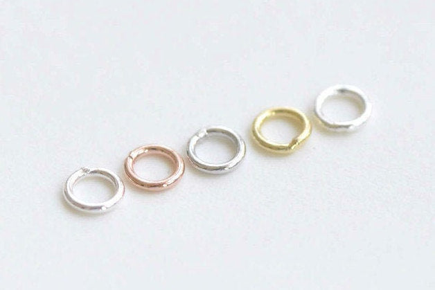 20 pcs 925 Solid Sterling Silver Closed Soldered Jump Rings Size 3mm/3.5mm/4mm/5mm