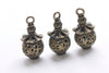6 pcs Antique Bronze 3D Filigree Lantern Lamp Pendant Charms 13x28mm