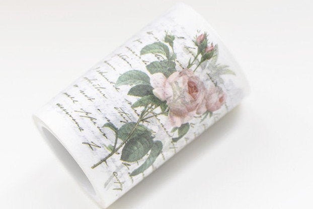 Rose Flower Washi Tape Japanese Masking Tape 55mm x 5 Meters Roll A10664