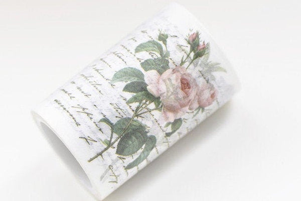 Rose Flower Washi Tape Japanese Masking Tape 55mm x 5 Meters Roll A10664