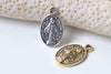 10 pcs Antique Silver/Gold Catholic Miraculous Medal Pendants Charms 10x17mm