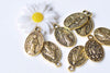 10 pcs Antique Silver/Gold Catholic Miraculous Medal Pendants Charms 10x17mm
