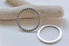 Antique Bronze/Silver Round Circle Dot Pattern Rings 29mm Set of 20