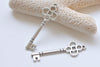 20 pcs Antique Silver Key Charms Jewelry Making Supplies 15x46mm A8677