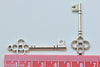 20 pcs Antique Silver Key Charms Jewelry Making Supplies 15x46mm A8677