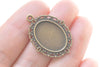 10 pcs Antique Bronze Cameo Base Settings Match 13x18mm Cabochon A8663