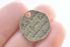 Irregular Engraved Sayings Pendants Antique Bronze English Words Charms 18mm Set of 20 A5392