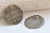Irregular Engraved Sayings Pendants Antique Bronze English Words Charms 18mm Set of 20 A5392