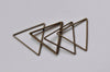 50 pcs Raw Brass/Gold/Antique Bronze/Silver Seamless Triangle Charms 15mm/17mm/20mm/24mm/29mm