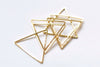 50 pcs Raw Brass/Gold/Antique Bronze/Silver Seamless Triangle Charms 15mm/17mm/20mm/24mm/29mm
