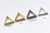 50 pcs Raw Brass/Gold/Antique Bronze/Silver Seamless Triangle Charms 15mm/17mm/20mm/24mm/29mm