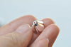 Shiny Silver Four Petal Flower Cone Bead Caps 10x12mm