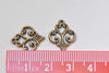 Antique Bronze Fancy Flower Charms 13x16mm Set of 20 A1000