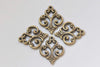 Antique Bronze Fancy Flower Charms 13x16mm Set of 20 A1000