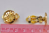 24K Gold Perforated Sieve Bezel Cup Ear Clips Findings Match 16mm Cabochon Set of 10 A5999