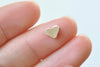 Tiny Blank Heart Spacer Beads Anti Tarnish 24K Champagne Gold Charms 4.5x5mm/6x7mm