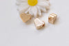 Tiny Blank Heart Spacer Beads Anti Tarnish 24K Champagne Gold Charms 4.5x5mm/6x7mm